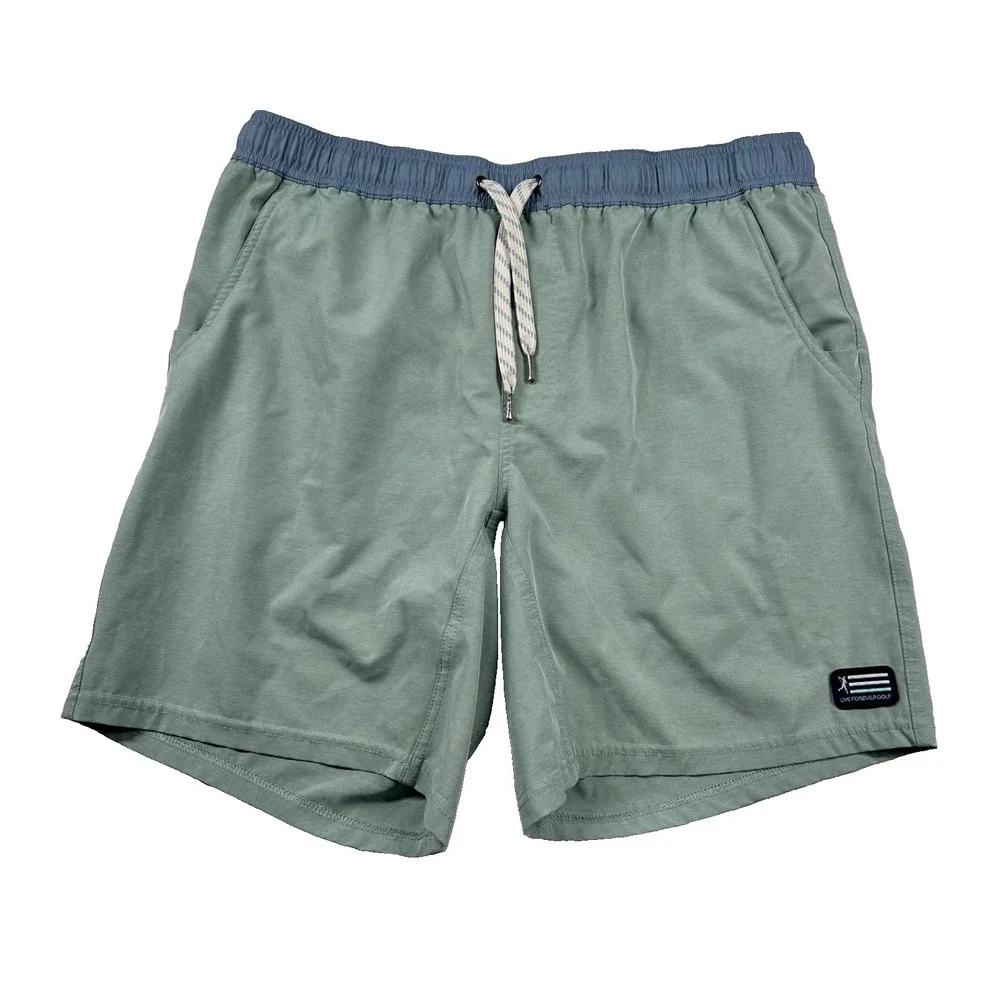 Live Forever Golf Shorts Mens L Performance Stretch Lined Gym Sage LFG 8